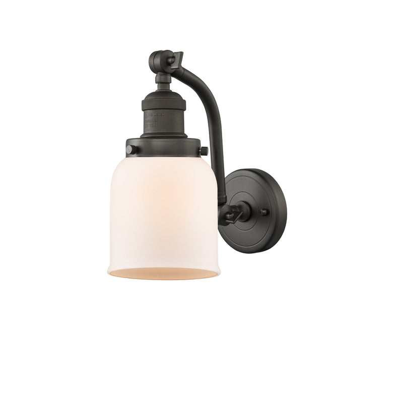 Bell Sconce shown in the Oil Rubbed Bronze finish with a Matte White shade