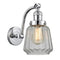 Chatham Sconce shown in the Polished Chrome finish with a Clear shade