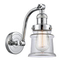 Canton Sconce shown in the Polished Chrome finish with a Clear shade