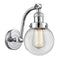 Beacon Sconce shown in the Polished Chrome finish with a Clear shade