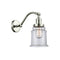 Canton Sconce shown in the Polished Nickel finish with a Clear shade