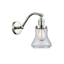 Bellmont Sconce shown in the Polished Nickel finish with a Clear shade