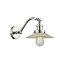 Halophane Sconce shown in the Polished Nickel finish with a Clear Halophane shade