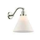 Cone Sconce shown in the Polished Nickel finish with a Matte White shade