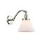 Cone Sconce shown in the Polished Nickel finish with a Matte White shade