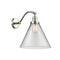 Cone Sconce shown in the Polished Nickel finish with a Clear shade