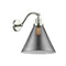 Cone Sconce shown in the Polished Nickel finish with a Plated Smoke shade
