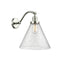 Cone Sconce shown in the Polished Nickel finish with a Seedy shade