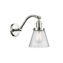 Cone Sconce shown in the Polished Nickel finish with a Seedy shade