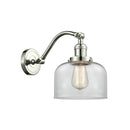 Bell Sconce shown in the Polished Nickel finish with a Clear shade