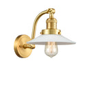 Halophane Sconce shown in the Satin Gold finish with a Matte White Halophane shade