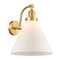 Cone Sconce shown in the Satin Gold finish with a Matte White shade