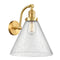 Cone Sconce shown in the Satin Gold finish with a Seedy shade