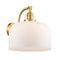 Bell Sconce shown in the Satin Gold finish with a Matte White shade