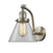 Cone Sconce shown in the Brushed Satin Nickel finish with a Clear shade