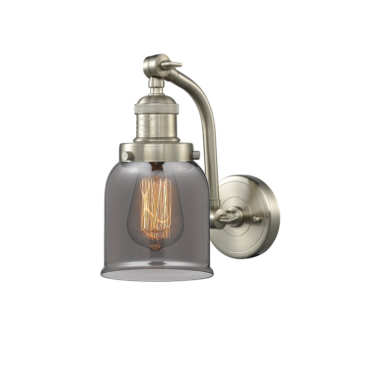 Bell Sconce shown in the Brushed Satin Nickel finish with a Plated Smoke shade