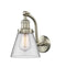 Innovations Lighting Small Cone 1-100 watt 6.5 inch Brushed Satin Nickel Sconce with Clear glass and Solid Brass 180 Degree Adjustable Swivels 5151WSNG62