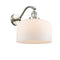 Bell Sconce shown in the Brushed Satin Nickel finish with a Matte White shade
