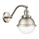 Hampden Sconce shown in the Brushed Satin Nickel finish with a Clear shade