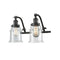 Canton Bath Vanity Light shown in the Oil Rubbed Bronze finish with a Clear shade