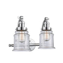 Canton Bath Vanity Light shown in the Polished Chrome finish with a Clear shade