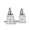Canton Bath Vanity Light shown in the Polished Chrome finish with a Clear shade