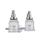 Canton Bath Vanity Light shown in the Polished Chrome finish with a Clear shade