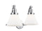 Innovations Lighting Large Cone 2-100 watt 18 inch Polished Chrome Bathroom Fixture with Matte White Cased glass and Solid Brass 180 Degree Adjustable Swivels 5152WPCG41