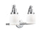 Innovations Lighting Small Bell 2-100 watt 18 inch Polished Chrome Bathroom Fixture with Matte White Cased glass and Solid Brass 180 Degree Adjustable Swivels 5152WPCG51