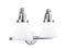 Innovations Lighting Small Cone 2-100 watt 18 inch Polished Chrome Bathroom Fixture with Matte White Cased glass and Solid Brass 180 Degree Adjustable Swivels 5152WPCG61