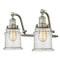 Canton Bath Vanity Light shown in the Brushed Satin Nickel finish with a Seedy shade