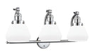 Innovations Lighting Fulton 3-100 watt 28 inch Polished Chrome Bathroom Fixture with Matte White Cased glass and Solid Brass 180 Degree Adjustable Swivels 5153WPCG171