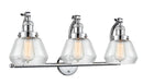 Innovations Lighting Fulton 3-100 watt 28 inch Polished Chrome Bathroom Fixture with Clear glass and Solid Brass 180 Degree Adjustable Swivels 5153WPCG172
