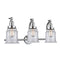 Canton Bath Vanity Light shown in the Polished Chrome finish with a Clear shade