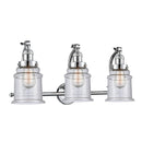 Canton Bath Vanity Light shown in the Polished Chrome finish with a Seedy shade