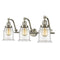 Canton Bath Vanity Light shown in the Brushed Satin Nickel finish with a Clear shade