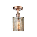 Cobbleskill Semi-Flush Mount shown in the Antique Copper finish with a Mercury shade