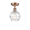 Deco Swirl Semi-Flush Mount shown in the Antique Copper finish with a Clear shade