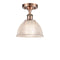 Arietta Semi-Flush Mount shown in the Antique Copper finish with a Clear shade