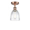 Brookfield Semi-Flush Mount shown in the Antique Copper finish with a Clear shade