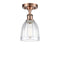 Brookfield Semi-Flush Mount shown in the Antique Copper finish with a Clear shade