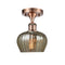 Fenton Semi-Flush Mount shown in the Antique Copper finish with a Mercury shade