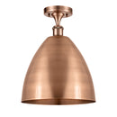 Ballston Dome Semi-Flush Mount shown in the Antique Copper finish with a Antique Copper shade