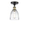 Brookfield Semi-Flush Mount shown in the Black Antique Brass finish with a Clear shade