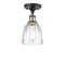 Brookfield Semi-Flush Mount shown in the Black Antique Brass finish with a Clear shade