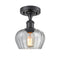 Fenton Semi-Flush Mount shown in the Matte Black finish with a Clear shade