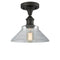 Orwell Semi-Flush Mount shown in the Oil Rubbed Bronze finish with a Clear shade