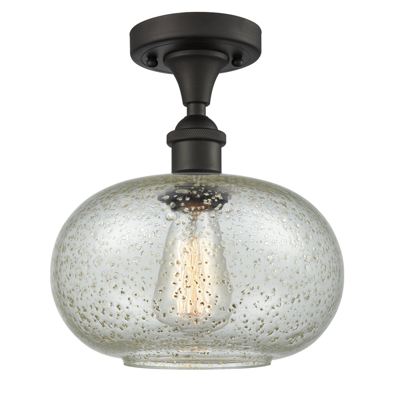 Gorham Semi-Flush Mount shown in the Oil Rubbed Bronze finish with a Mica shade