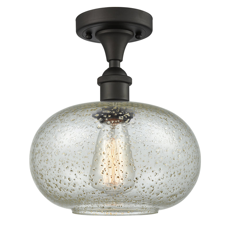 Gorham Semi-Flush Mount shown in the Oil Rubbed Bronze finish with a Mica shade