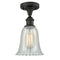 Hanover Semi-Flush Mount shown in the Oil Rubbed Bronze finish with a Mouchette shade